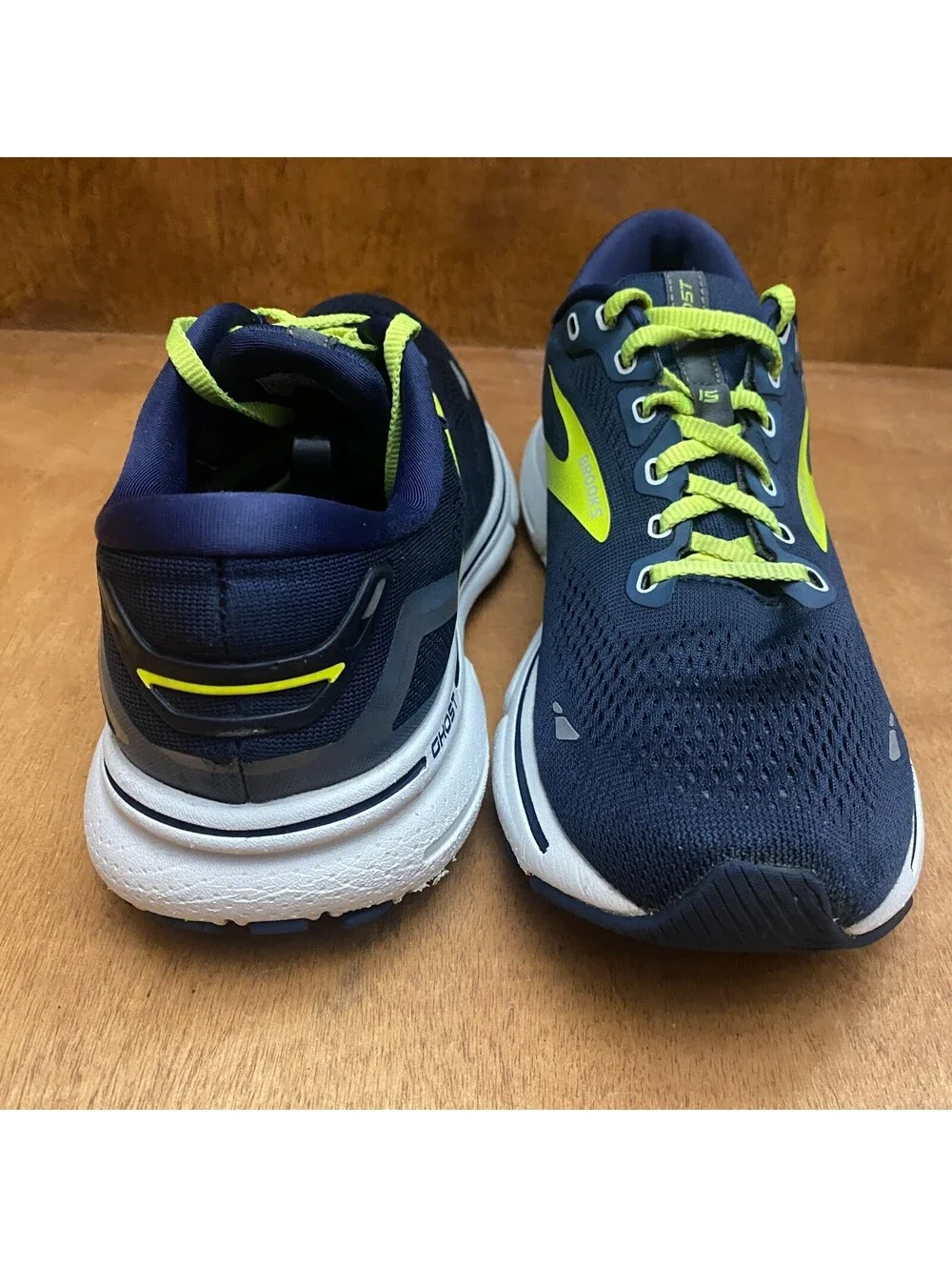Brooks Ghost 15 Shoes Mens Sz 8.5 Peacoat Nightlife Blue 1103931D429 *No Insoles